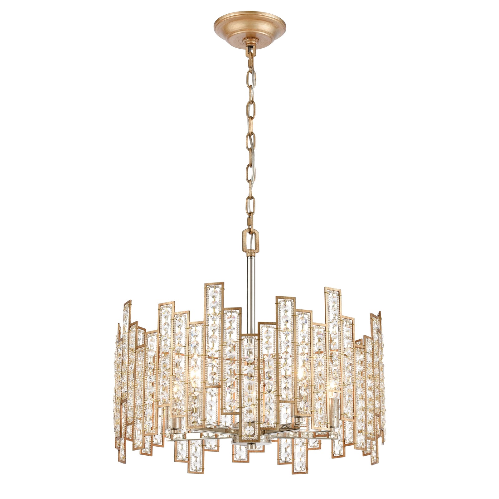 Equilibrium 19'' Wide 5-Light Chandelier - Matte Gold