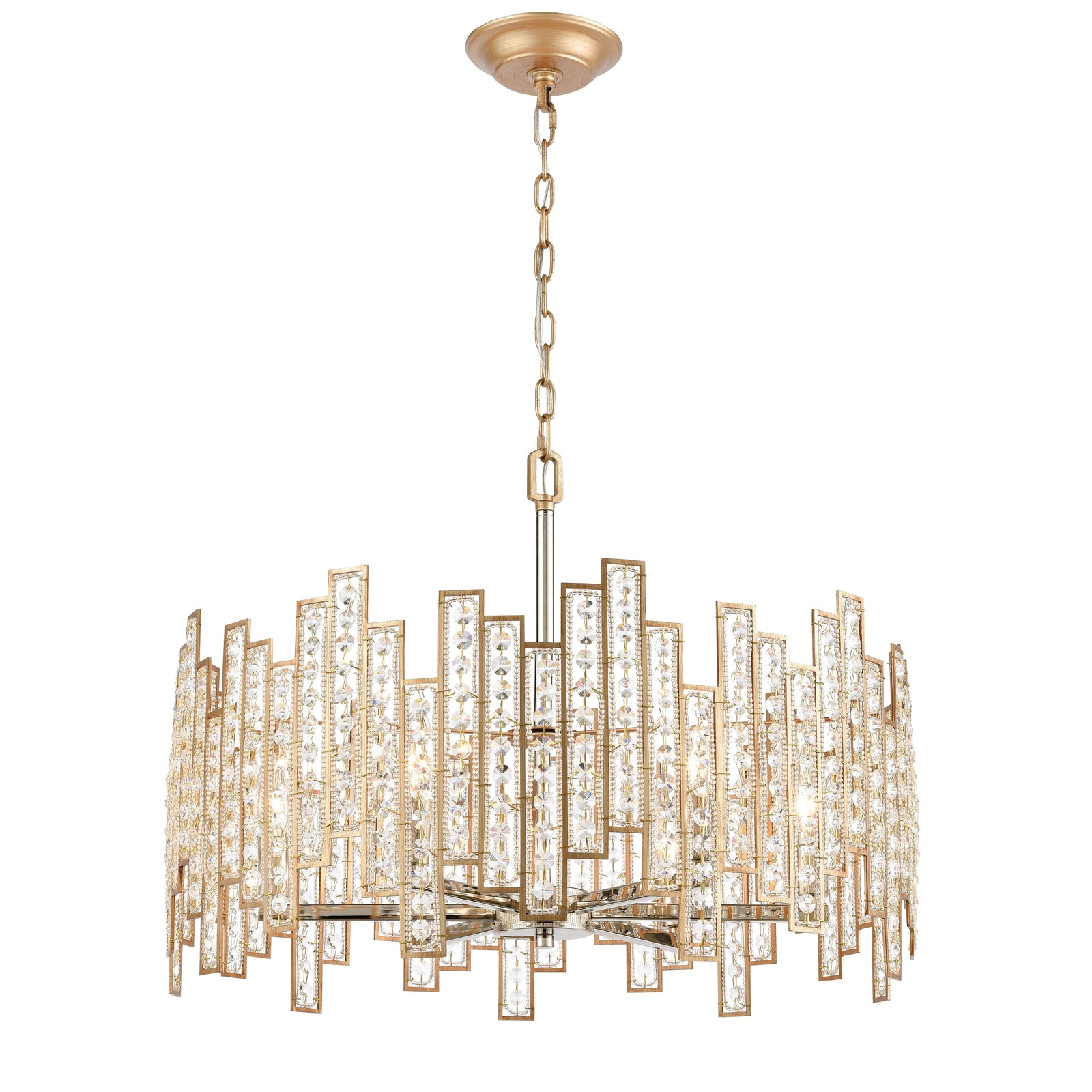Equilibrium 24'' Wide 6-Light Chandelier - Matte Gold