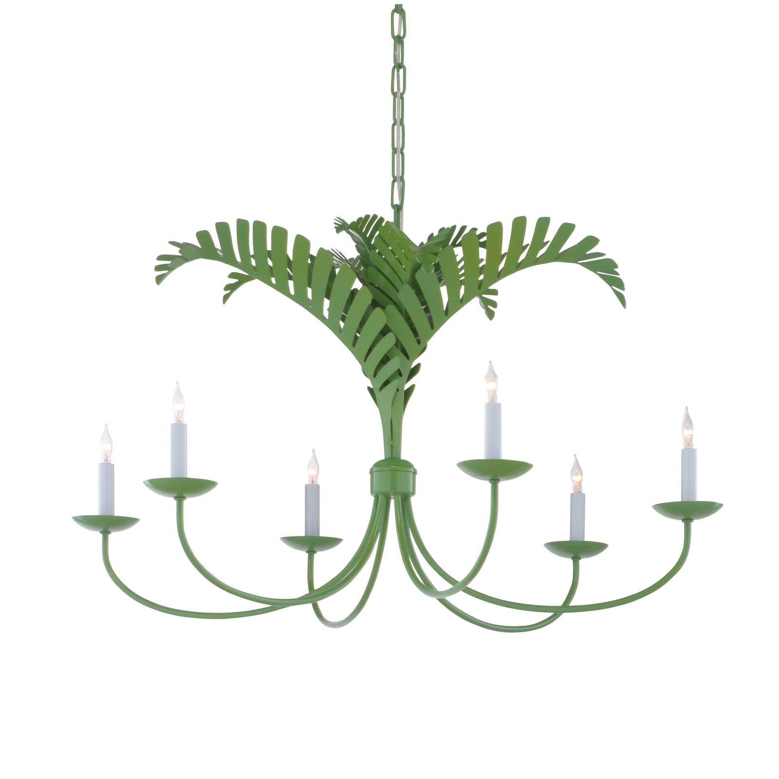 Royal Palm Chandelier - Green