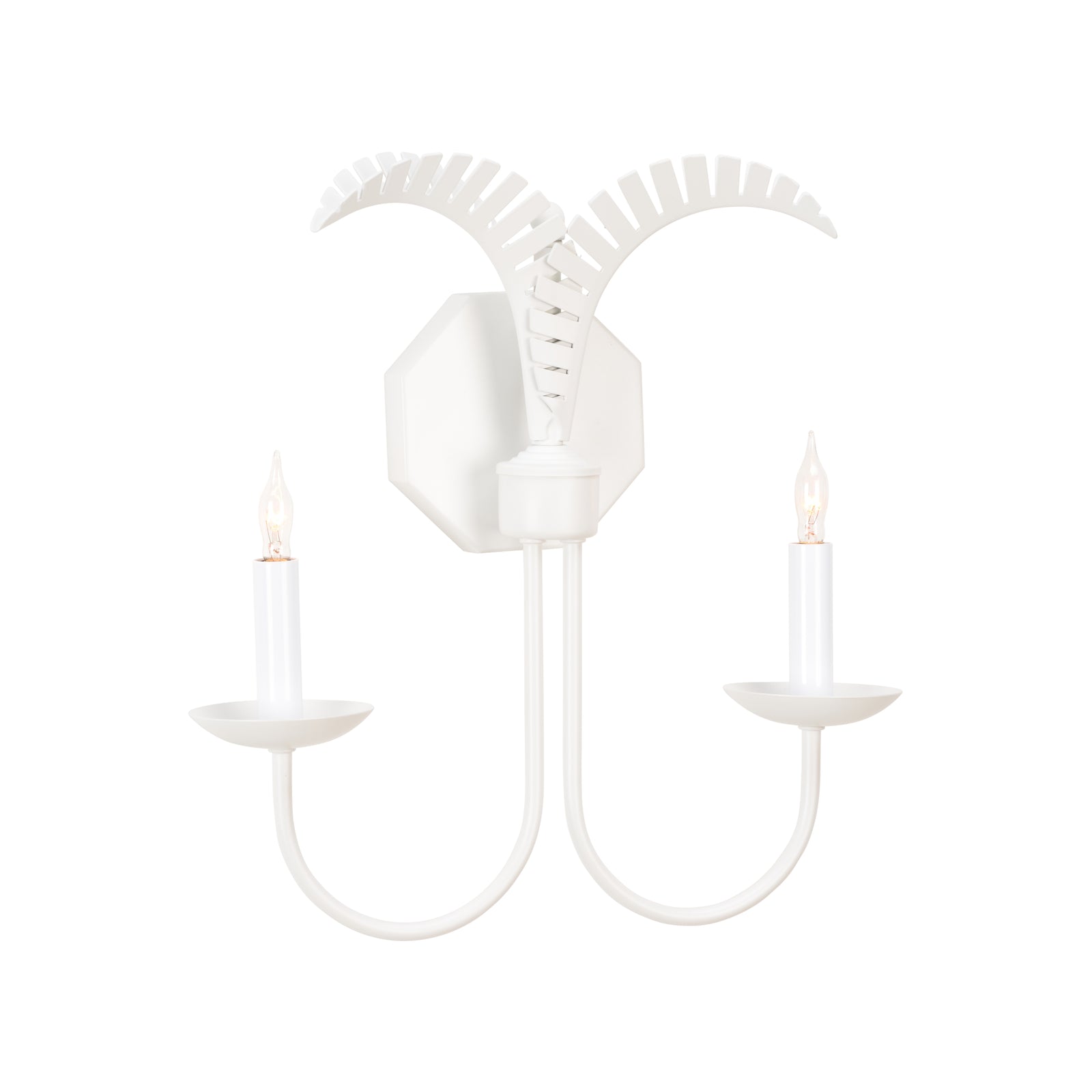 Petite Palm Sconce - White