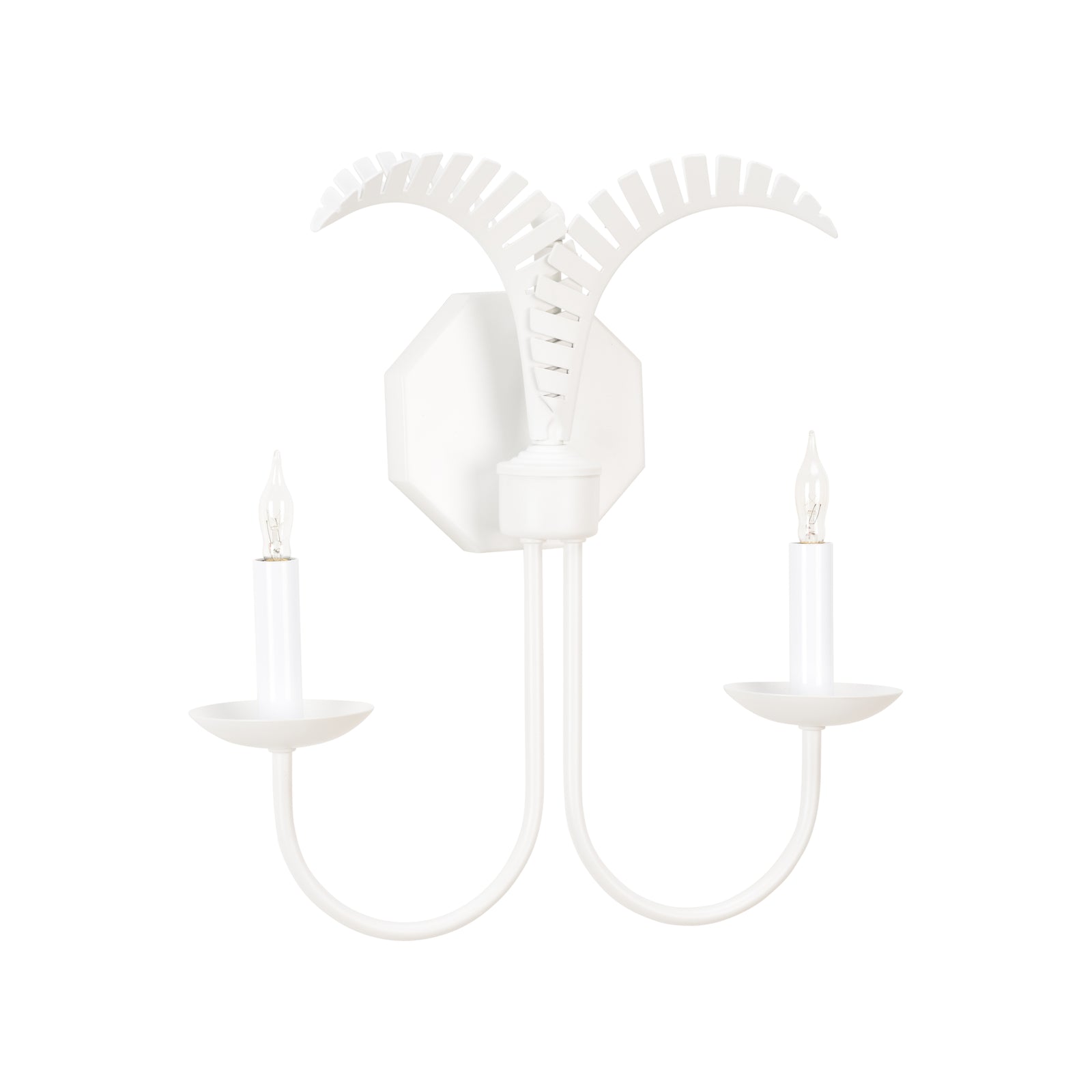 Petite Palm Sconce - White