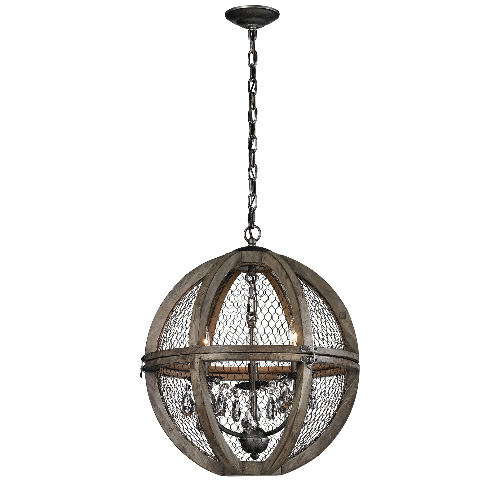 Renaissance Invention 18'' Wide 3-Light Chandelier - Weathered Zinc