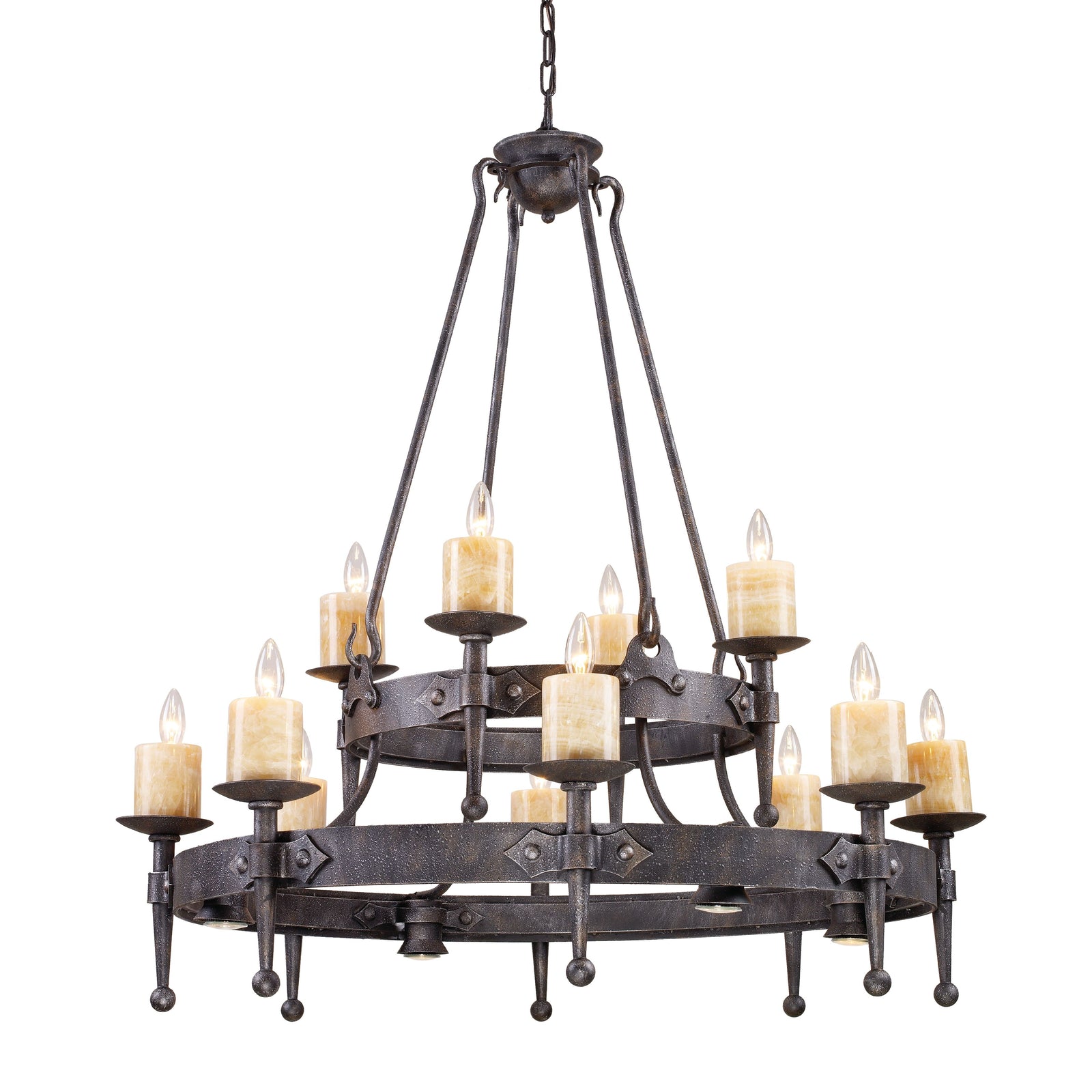 Cambridge 42'' Wide 12-Light Chandelier - Moonlit Rust