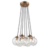 Boudreaux 18'' Wide 7-Light Chandelier - Matte Black with Antique Gold