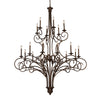 Gloucester 60'' Wide 18-Light Chandelier - Weathered Bronze