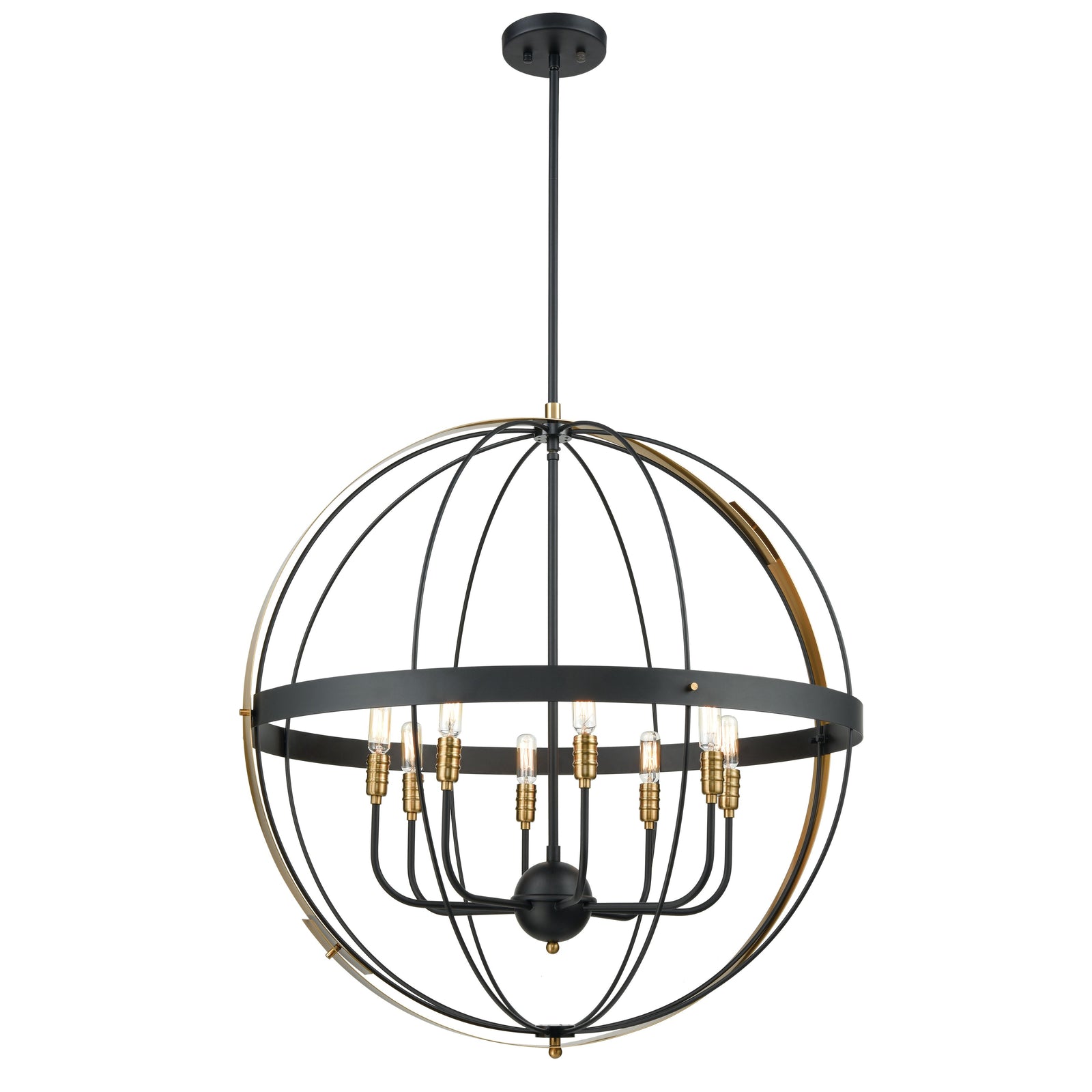 Caldwell 32'' Wide 8-Light Chandelier - Matte Black