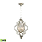 Gabrielle 14'' Wide 3-Light Chandelier - Aged Silver - Includes LED Bulb
