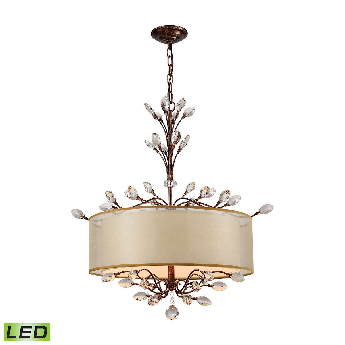 Asbury 26'' Wide 4-Light Chandelier - Spanish Bronze - Includes LED Bulb