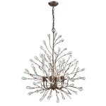 Crislett 31'' Wide 6-Light Chandelier - Sunglow Bronze
