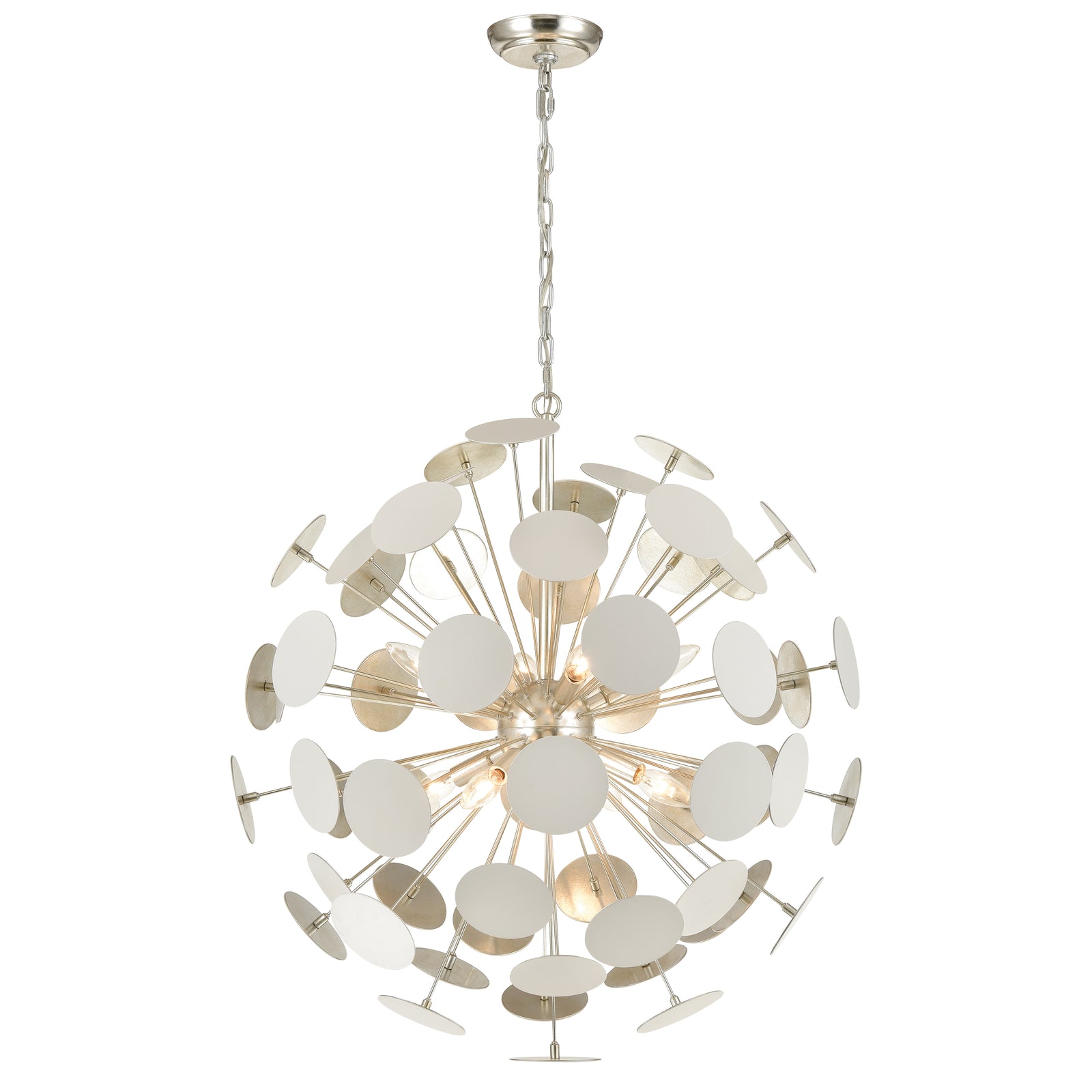 Modish 28'' Wide 8-Light Chandelier - Matte White