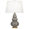 Smokey Taupe Small Triple Gourd Accent Lamp