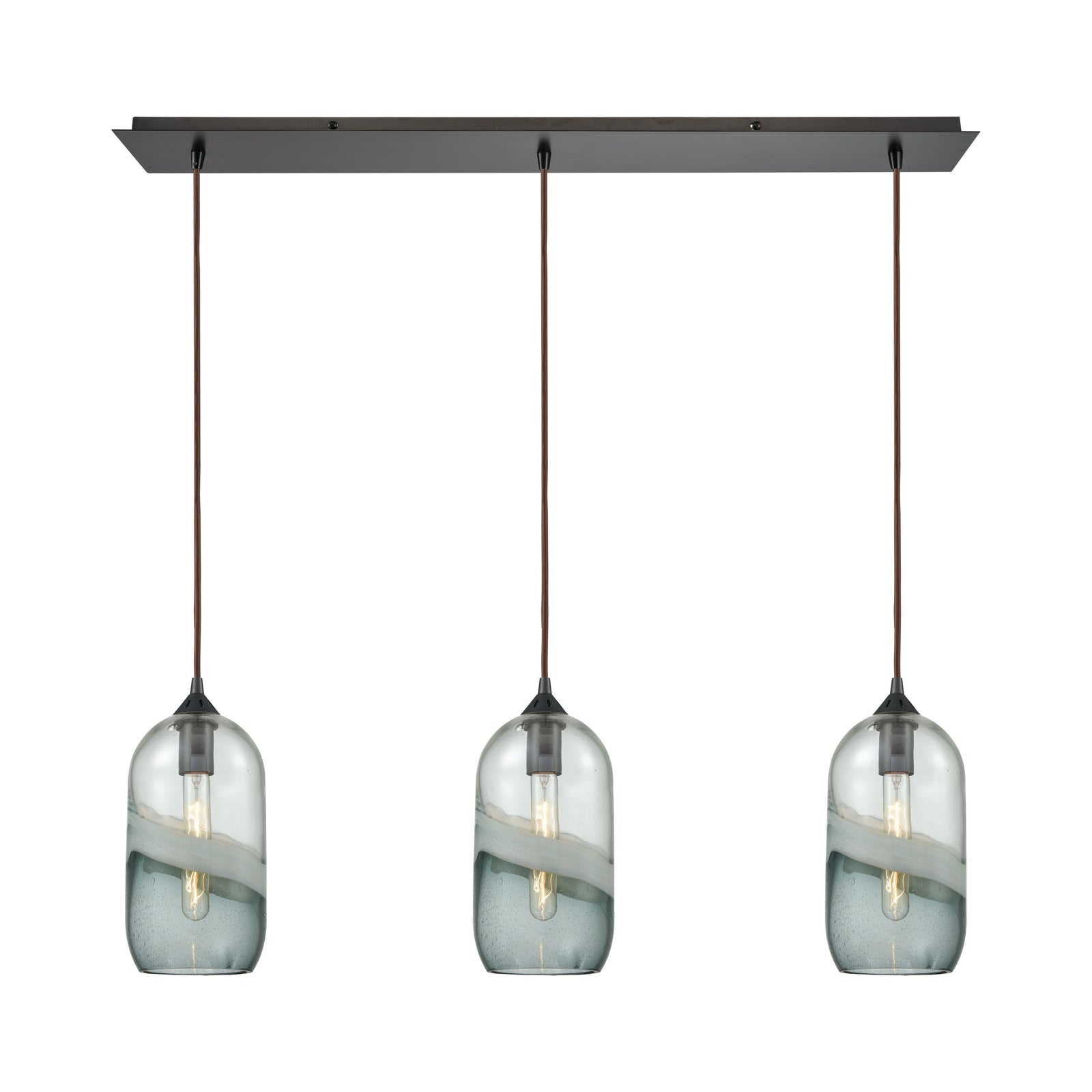 Sutter Creek 36'' Wide 3-Light Linear Pendant - Oil Rubbed Bronze