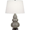 Smokey Taupe Small Triple Gourd Accent Lamp