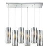 Chromia 30'' Wide 6-Light Rectangular Pendant - Polished Chrome
