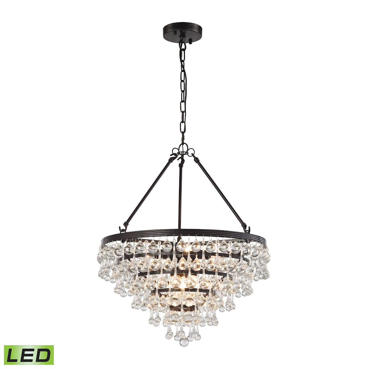 Ramira 19'' Wide 6-Light Chandelier - Oil Rubbed Bronze - Includes LED Bulb