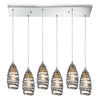 Twister 30'' Wide 6-Light Rectangular Pendant - Polished Chrome