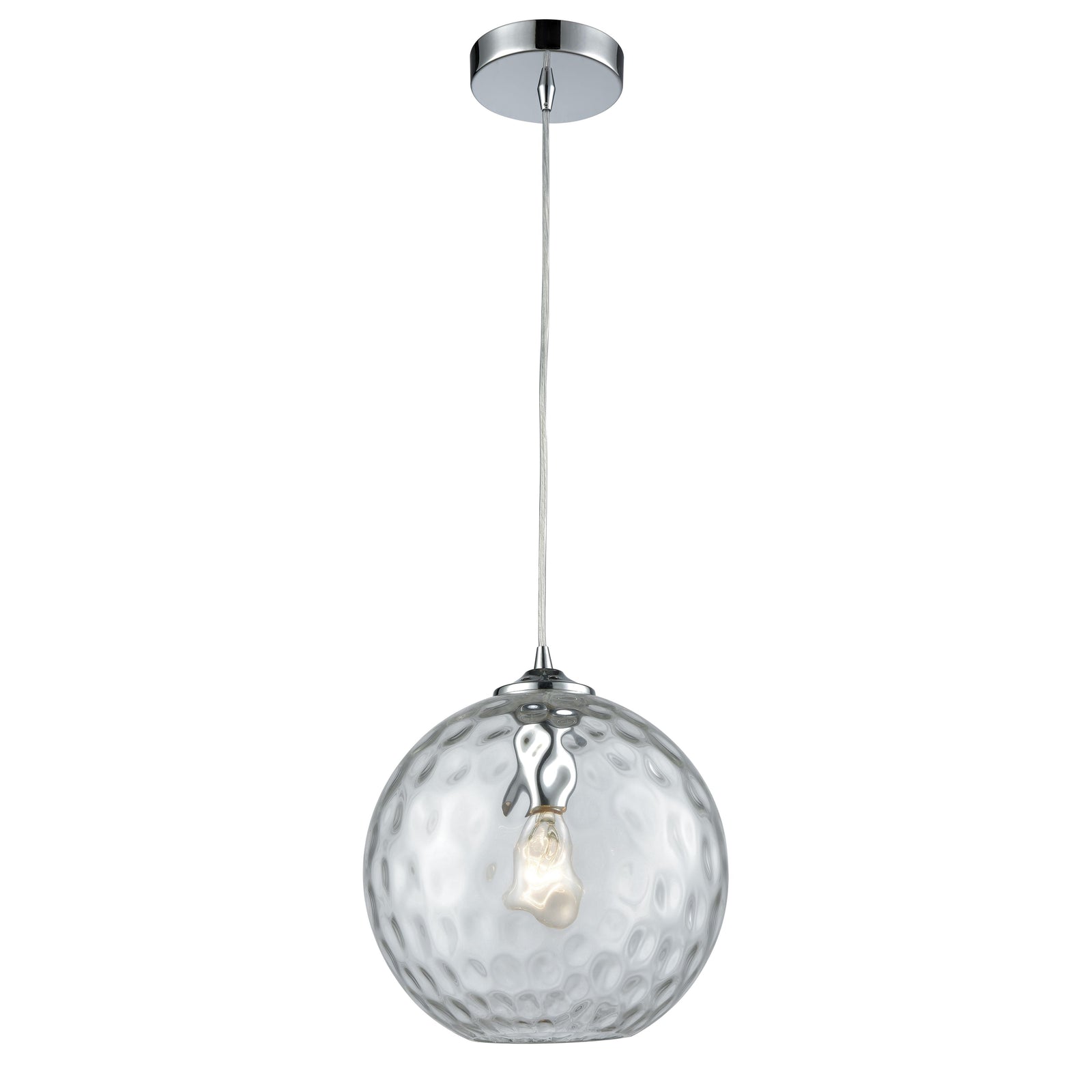 Watersphere 10'' Wide 1-Light Pendant - Polished Chrome with Clear