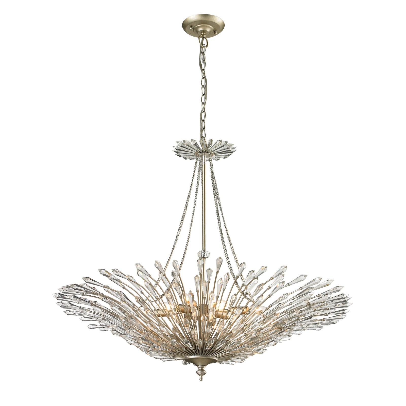 Viva 37'' Wide 8-Light Chandelier - Polished Chrome