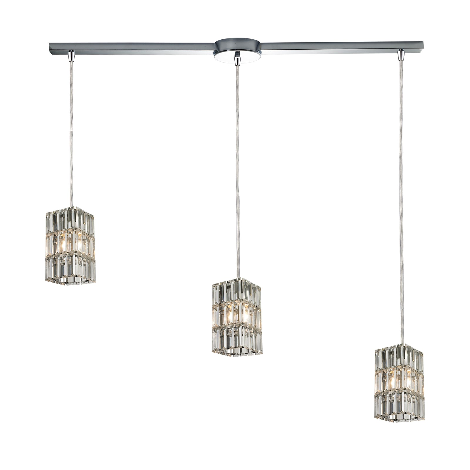 Cynthia 36'' Wide 3-Light Slim Linear Pendant - Polished Chrome
