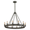 Lewisburg 27'' Wide 12-Light Chandelier - Malted Rust