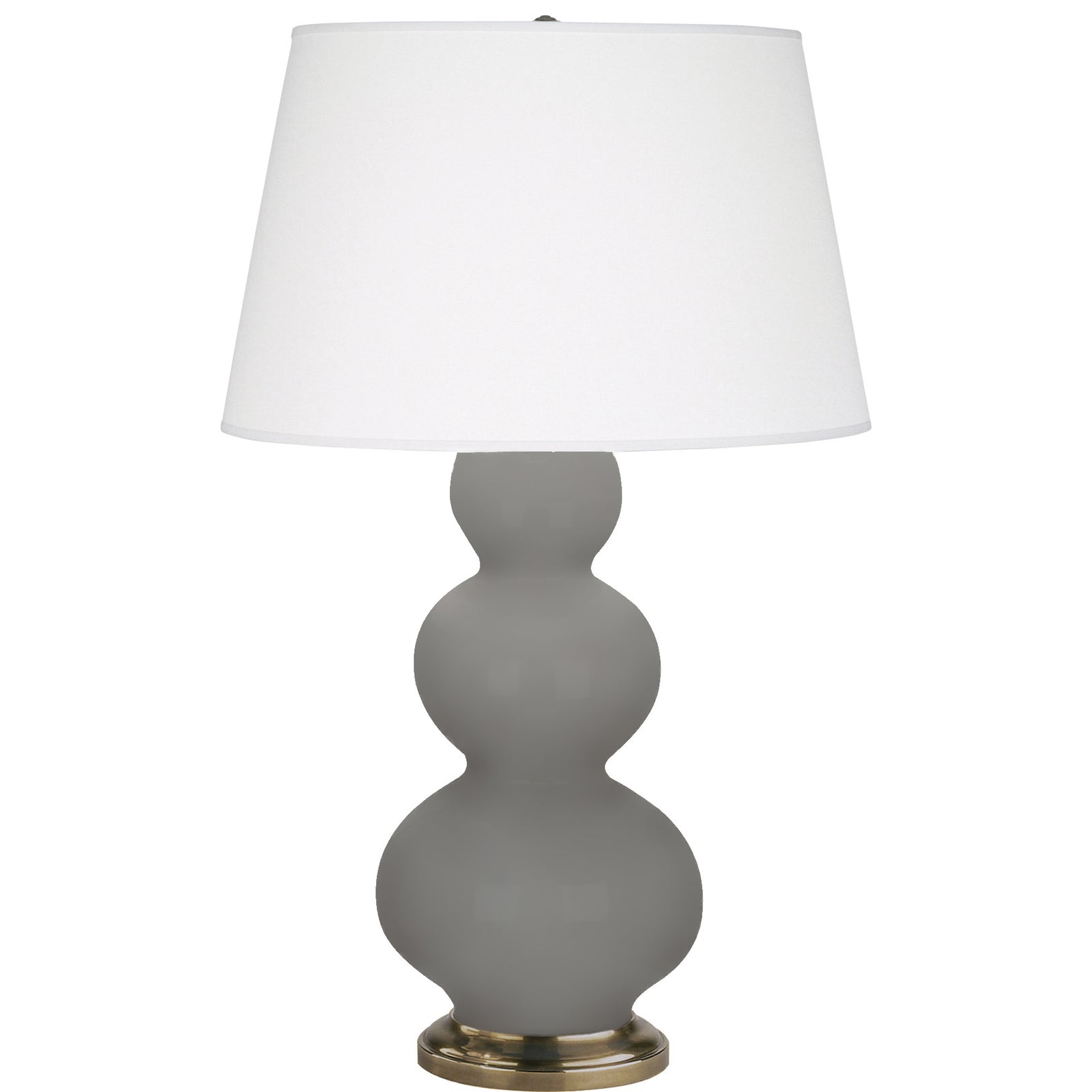 Smokey Taupe Triple Gourd Table Lamp
