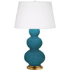 Peacock Triple Gourd Table Lamp