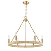 Abaca 27'' Wide 6-Light Chandelier - Satin Brass