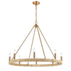 Abaca 36'' Wide 8-Light Chandelier - Satin Brass