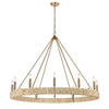 Abaca 48'' Wide 12-Light Chandelier - Satin Brass