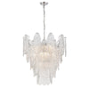 Frozen Cascade 26'' Wide 9-Light Chandelier - Polished Chrome