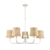Abaca 34'' Wide 5-Light Chandelier - Textured White
