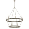 Abaca 36'' Wide 14-Light Chandelier - Polished Nickel