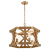 Structure 23'' Wide 4-Light Chandelier - Medium Oak