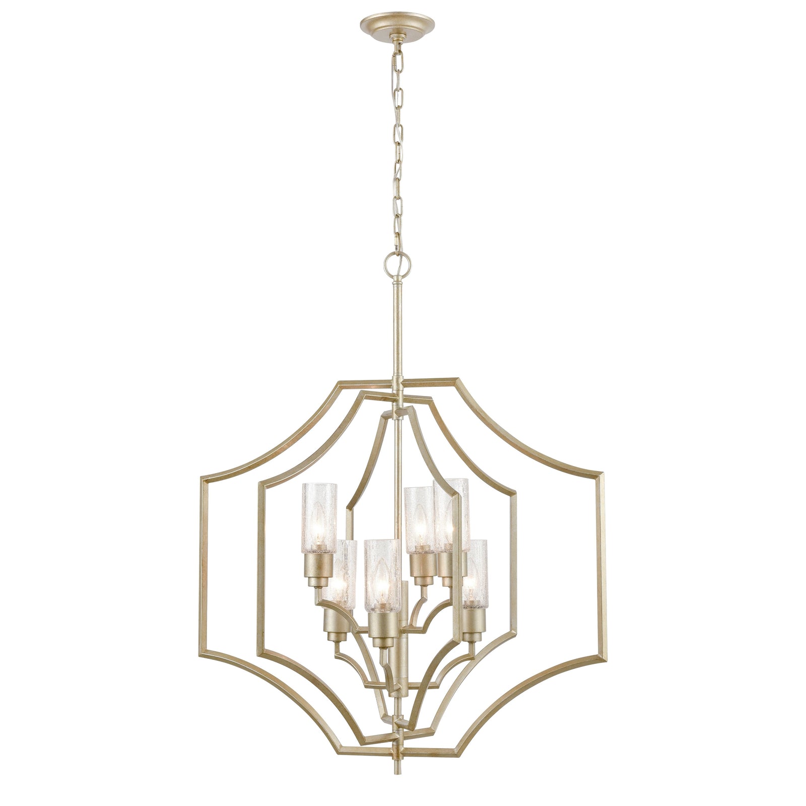 Cheswick 28'' Wide 6-Light Chandelier - Aged Silver