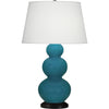 Peacock Triple Gourd Table Lamp