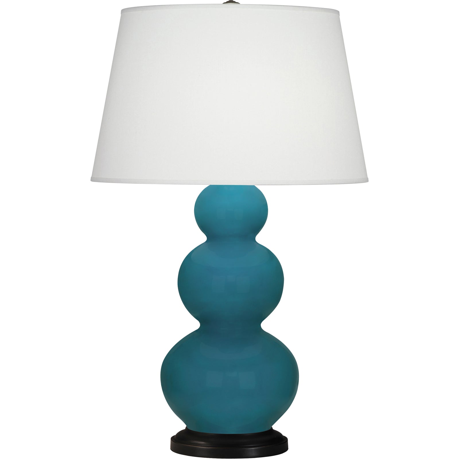 Peacock Triple Gourd Table Lamp