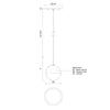 Pluto 4-in Brushed Gold LED Pendant
