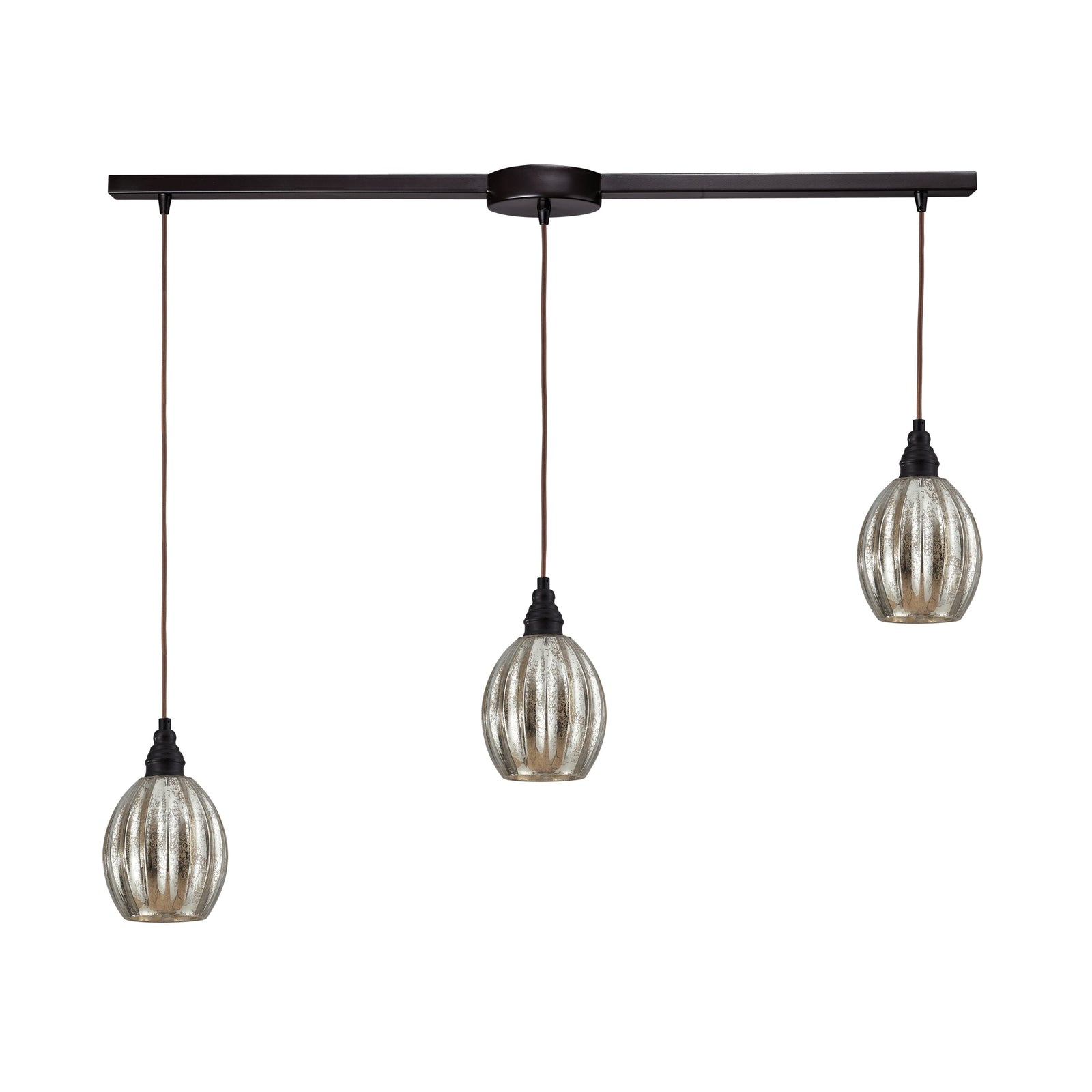 Danica 36'' Wide 3-Light Slim Linear Pendant - Oiled Bronze
