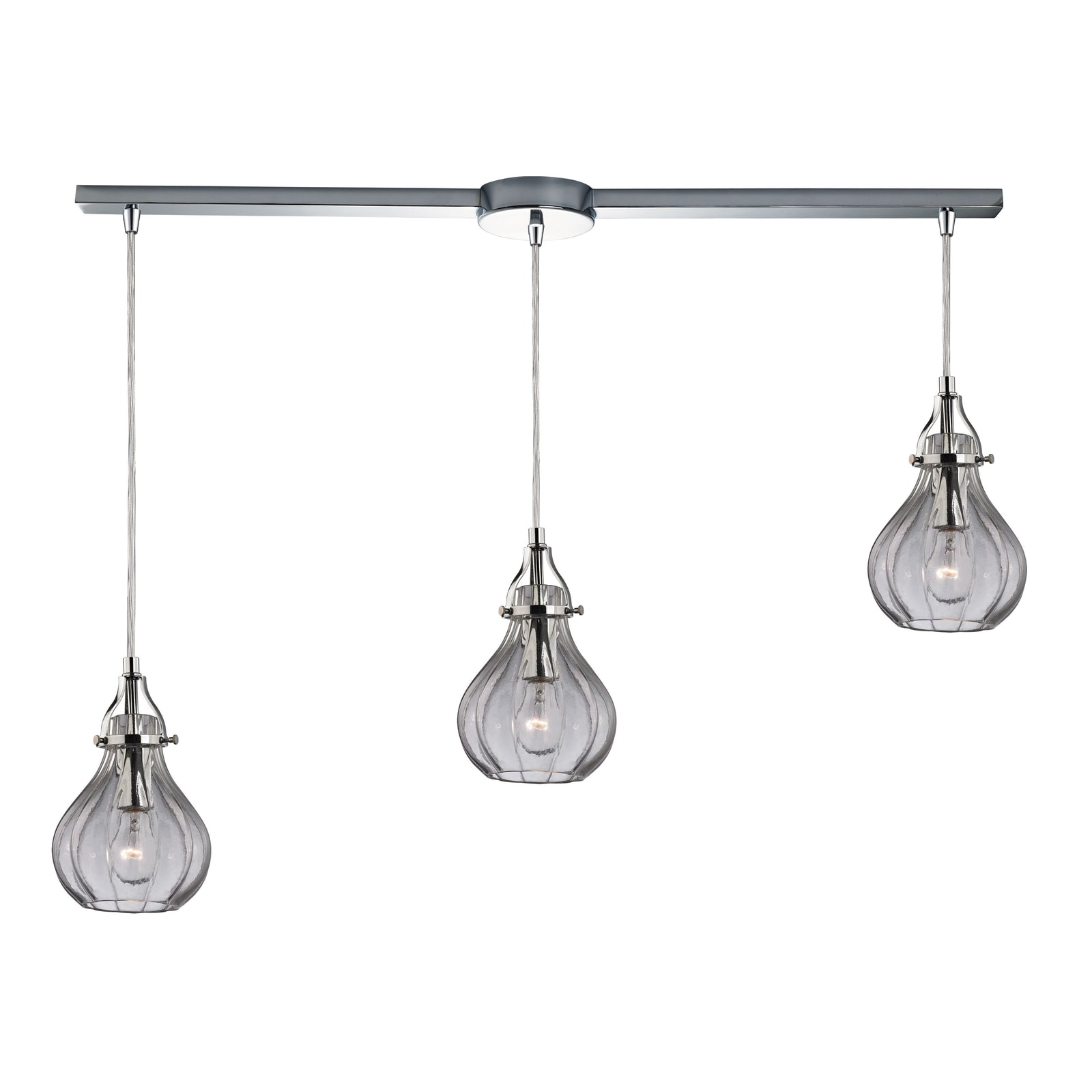 Danica 36'' Wide 3-Light Slim Linear Pendant - Polished Chrome