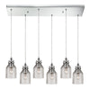 Danica 30'' Wide 6-Light Rectangular Pendant - Polished Chrome