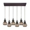 Danica 30'' Wide 6-Light Rectangular Pendant - Oil Rubbed Bronze