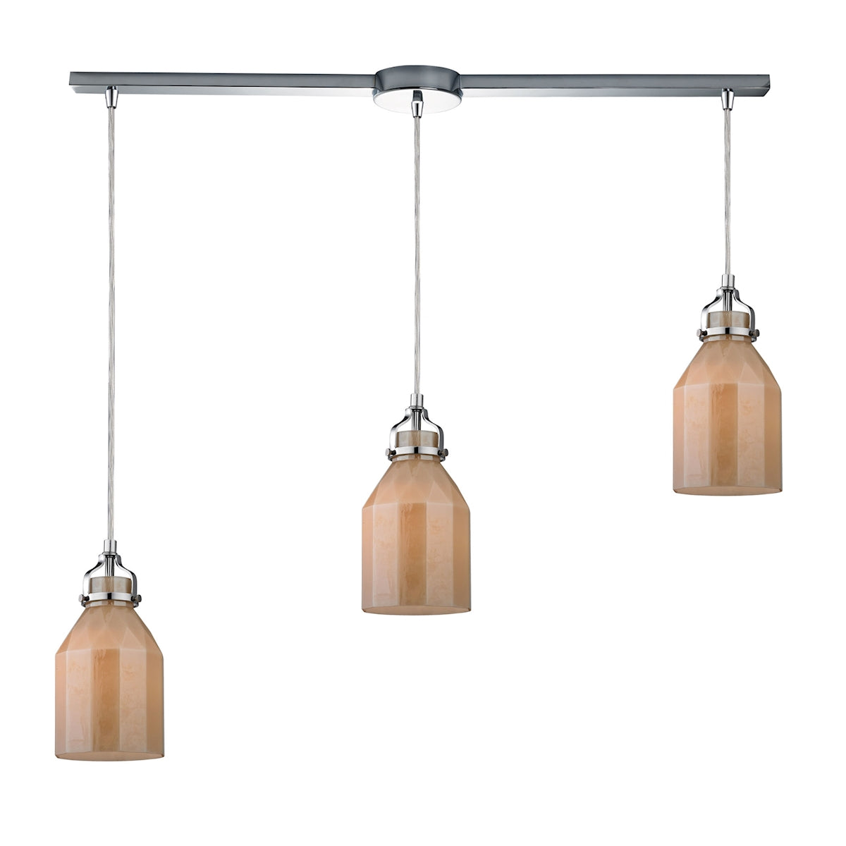 Danica 36'' Wide 3-Light Pendant - Polished Chrome