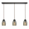 Muncie 36'' Wide 3-Light Linear Pendant - Oil Rubbed Bronze