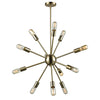 Delphine 27'' Wide 12-Light Chandelier - Satin Brass