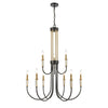 Glendon 31'' Wide 9-Light Chandelier - Matte Black