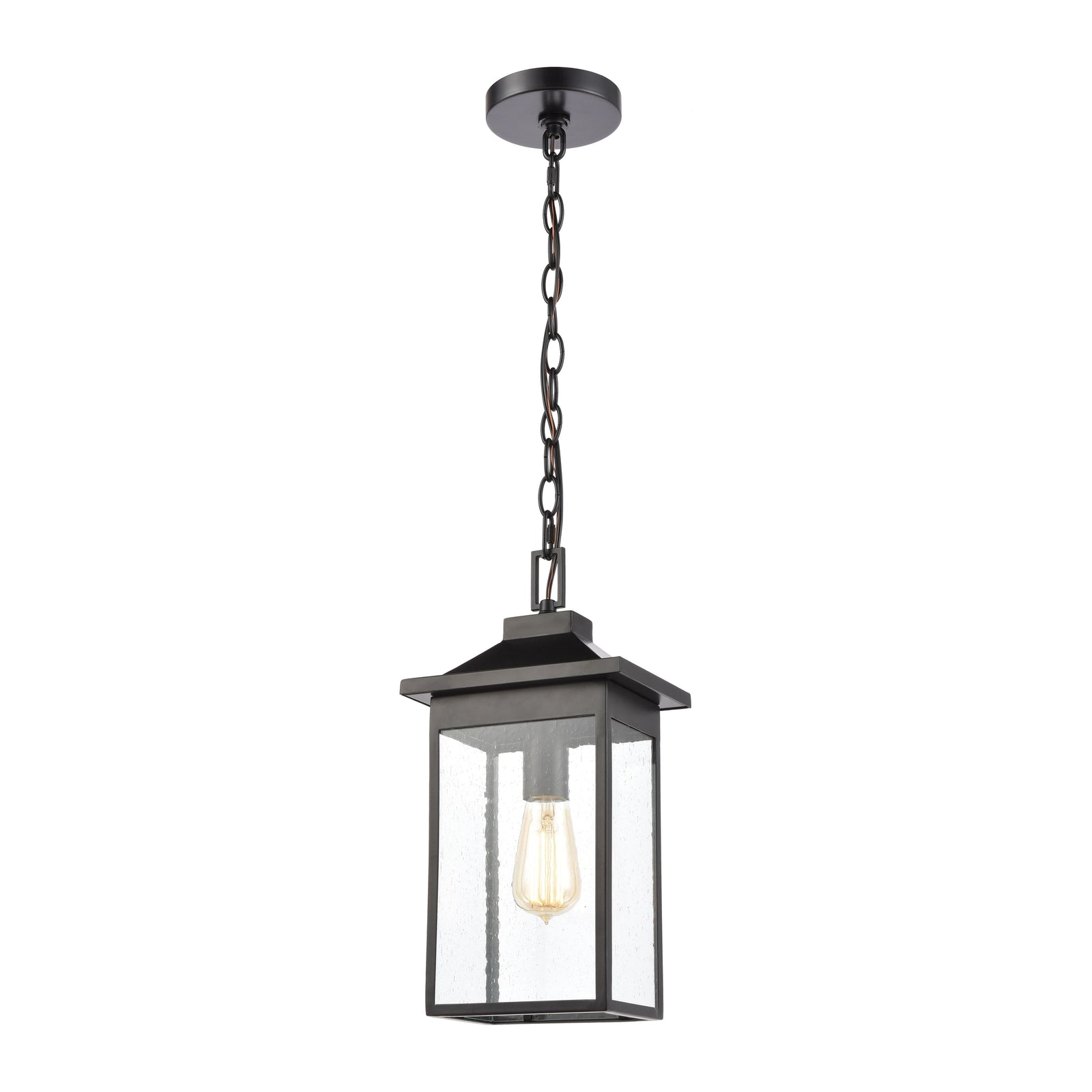 Lamplighter 8'' Wide 1-Light Outdoor Pendant - Matte Black