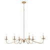 Wellsley 47'' Wide 6-Light Chandelier - Burnished Brass