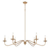 Wellsley 47'' Wide 6-Light Linear Chandelier - Burnished Brass