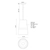 Castor 8-in Black 1 Light Pendant