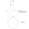 Archibald 16-in White With Gold Detail 1 Light Pendant